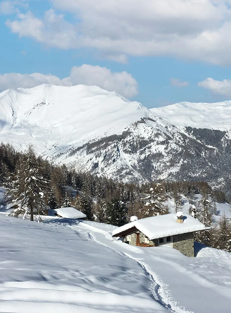 Chalet sotto la neve Sampeyre